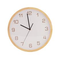 Relógio Grande de Parede Madeira Crua Rústico 40cm Redondo Com Ponteiro Decorativo Pilha AA