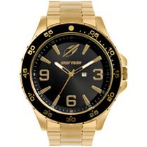 Relógio Grande Mormaii Masculino Steel Basic Dourado - MO2015AD/4D
