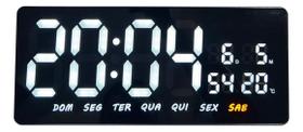 Relógio Grande Parede Digital Led Temperatura Alarme Semana - Caetano Store