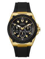 Relógio GUESS, confortável, preto, resistente a manchas, silicone U1049G5