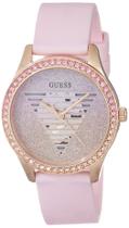 Relógio GUESS Feminino 38mm - Pulseira Rosa e Caixa em Tom Dourado