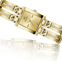 Relógio Guess Feminino Analógico Retangular Dourado Strass Relógio Guess Feminino Analógico Retangular Dourado Strass