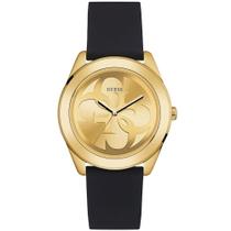 Relógio GUESS feminino dourado pulseira silicone W0911L3