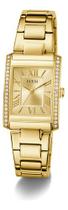 Relógio Guess Feminino Dourado Retangular Numeros Romanos