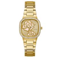 Relógio GUESS feminino flor dourado analógico GW0544L2