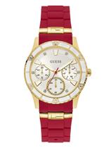 Relógio GUESS Feminino Gold-Tone com Pulseira de Silicone Vermelha - U1157L2 Relógio GUESS Feminino Gold-Tone com Pulseira de Silicone Vermelha - U1157L2