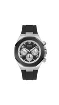 Relógio GUESS for Men, 46 mm, pulseira preta, mostrador preto, caixa bicolor Relógio GUESS for Men, 46 mm, pulseira preta, mostrador preto, caixa bicolor
