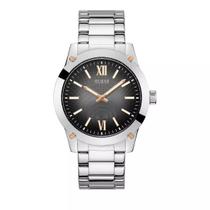 Relógio GUESS for Men GUNMETAL, estojo de 44 mm com pulseira prateada