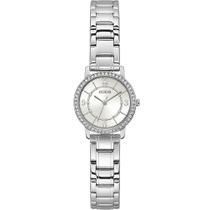 Relógio GUESS Ladies 28 mm com pulseira prateada com mostrador branco
