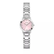 Relógio GUESS Ladies 28 mm com pulseira prateada com mostrador rosa