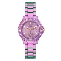 Relógio GUESS Ladies Sport Crystal multifuncional 36 mm roxo