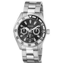 Relógio Guess Masculino Aço Multifunção Gw0904g1 Ivy League Prateado Preto Preto