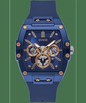 Relógio GUESS masculino azul rosê analógico GW0203G7