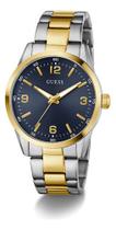 Relógio Guess Masculino Gw0965g4 Bicolor Fundo Azul Casual - Prateado - Dourado - Azul
