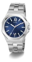 Relógio Guess Masculino Prata Azul Marinho Octogonal gw0849g1 Prateado Prateado Azul-escuro