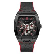 Relógio GUESS masculino preto vermelho borracha GW0202G7