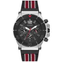 Relógio GUESS masculino preto vermelho borracha GW0415G1 Relógio GUESS masculino preto vermelho borracha GW0415G1