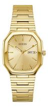 Relógio Guess Oliver Gold Dourado Vintage Retangular Gw0978g