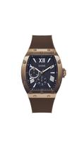 Relógio GUESS para homens, caixa de 43 mm, café, aço inoxidável