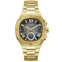 Relógio GUESS para homens com caixa de aço inoxidável dourada de 42 mm