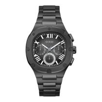 Relógio GUESS para homens com caixa preta de aço inoxidável de 42 mm