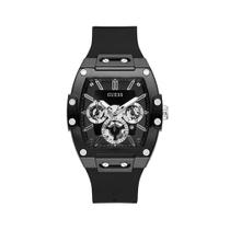 Relógio GUESS Trend Masculino - 43mm, Caixa Multifuncional, Silicone Preto