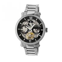 Relógio HERITOR Aries Skeleton Automatic para homens em aço inoxidável