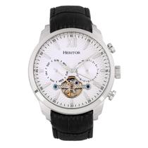 Relógio HERITOR Arthur Automatic Silver Semi Skeleton Masculino