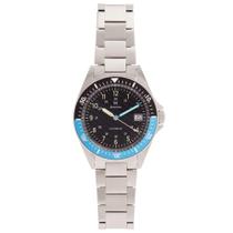 Relógio HERITOR Calder Automático Prata/Preto-Azul 40mm 10ATM