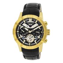 Relógio HERITOR Hannibal Semi-Skeleton para homens em couro preto