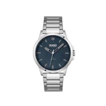 Relógio HUGO First Masculino de Quartzo em Aço Inoxidável Prateado 1530186 Relógio HUGO First Masculino de Quartzo em Aço Inoxidável Prateado 1530186