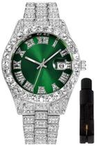 Relógio HUNRUY Hip Hop Iced-Out Bling Diamond Quartz 42 mm para homem Relógio HUNRUY Hip Hop Iced-Out Bling Diamond Quartz 42 mm para homem