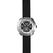 Relógio HYDROGEN Vista Roman Prata com Pulseira de Silicone Preta Relógio HYDROGEN Vista Roman Prata com Pulseira de Silicone Preta