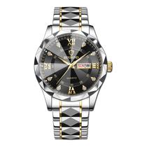 Relógio impermeável que brilha no escuro com calendário duplo masculino 43 mm Relógio impermeável que brilha no escuro com calendário duplo masculino 43 mm