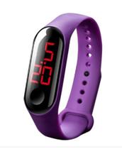Relógio Infantil Adulto Digital De Led Pulseira Bracelete Roxo Relógio Infantil Adulto Digital De Led Pulseira Bracelete Roxo