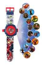 Relógio Infantil C/projetor Luzes E Imagens Heróis Princesas - Etilux