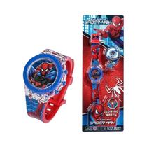 Relógio Infantil com Luzes - Homem-Aranha, Hello Kitty e Mickey