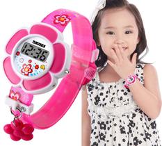 Relógio Infantil de Criança Skmei Digital Florzinha Menina