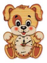 Relogio infantil de parede cachorro madeira bartolucci italia.