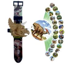 Relógio Infantil De Pulso Projetor 24 Imagens Dinossauros - Bee Toys