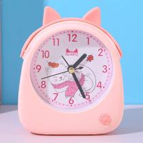 Relógio Infantil Despertador Gatinho De Ponteiro - relógio de gatinho