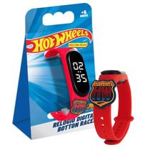 Relógio Infantil Digital Hot Wheels Botton Racer Fun