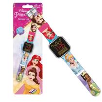 Relógio Infantil Digital LED Disney Princesas Original, Toyng, Display Data e Hora Crianças +3 Anos