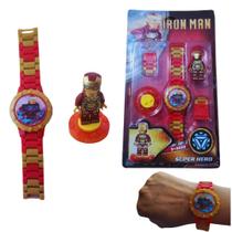 Relógio Infantil Digital Lego Homem De Ferro Menino