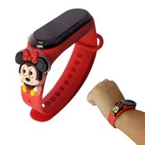 Relógio Infantil Digital Menina Á Prova De água Led Minnie Mouse Novo