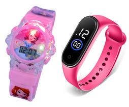 Relógio Infantil Digital Menina Princesa sofia Kit 2 Unidades