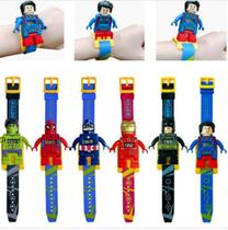 Relógio Infantil Digital para Crianças Personagens Super Heróis Disney Boneco Deformação Montar Silicone Sports Moda