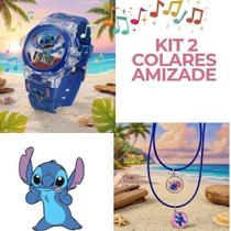 Relógio Infantil Digital Pisca Luz Colorida Disney Stitch Esporte + Colar duplo Amizade Angel Lilo Presente Lembrancinha Relógio Infantil Digital Pisca Luz Colorida Disney Stitch Esporte + Colar duplo Amizade Angel Lilo Presente Lembrancinha