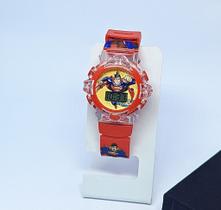 Relógio Infantil Digital Pisca Luz Led Silicone para Crianças Menina Menino Super Heróis Super Mario Divertidamente