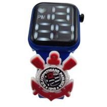 Relógio Infantil Digital Poderoso Timão Corinthians-Azul